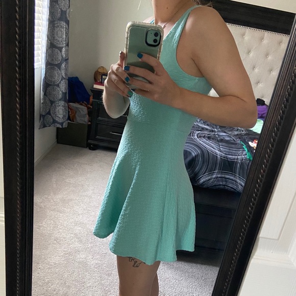 LA Hearts Light Blue Heart Cut Out Summer Dress - Picture 2 of 5